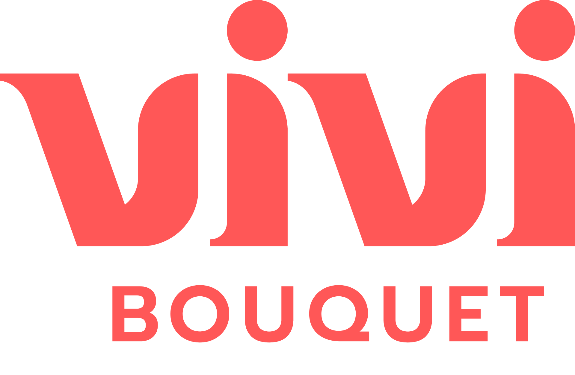 Логотип магазина цветов Vivi Bouquet в Астане